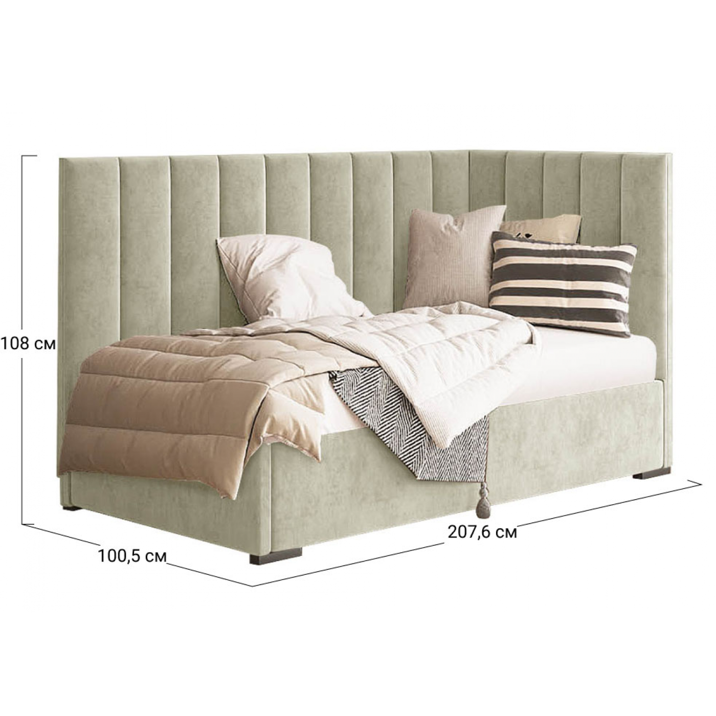 Кровать 1-сп Саманта 4 без під. Мех