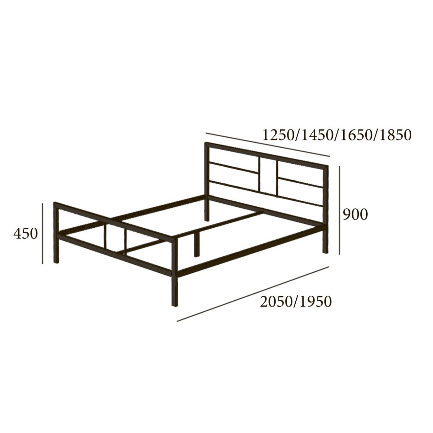 Кровать металлическая Дабл