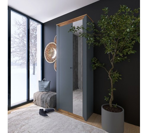 НОРДИК Пенал закритий дзеркало 800