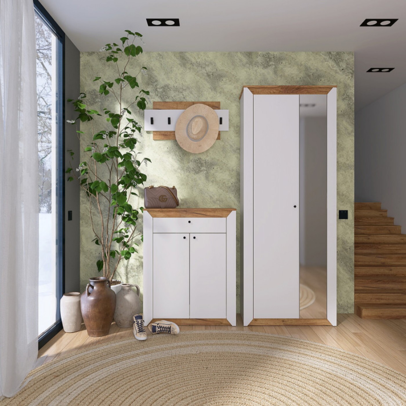 НОРДИК Пенал закритий дзеркало 800