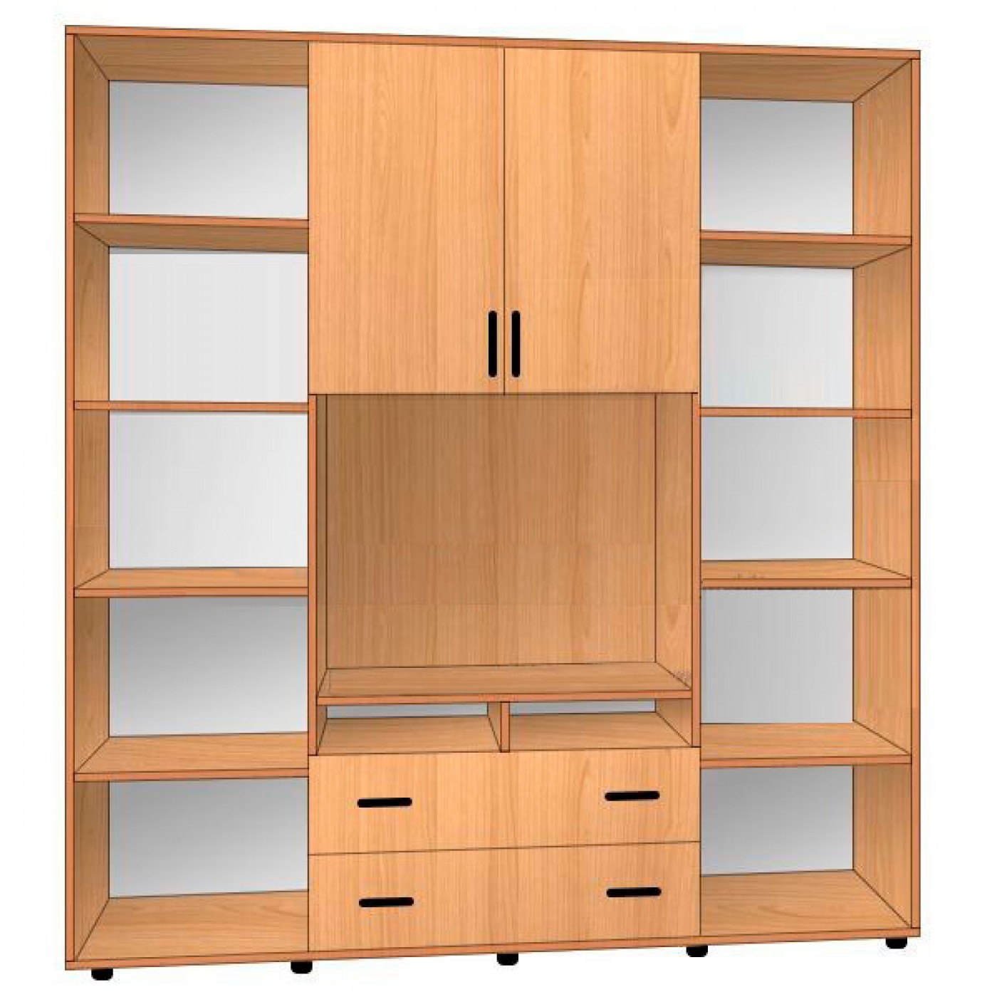 ШТВ 2 В-1 ( Полки + TV + Полки ) Высота 2200