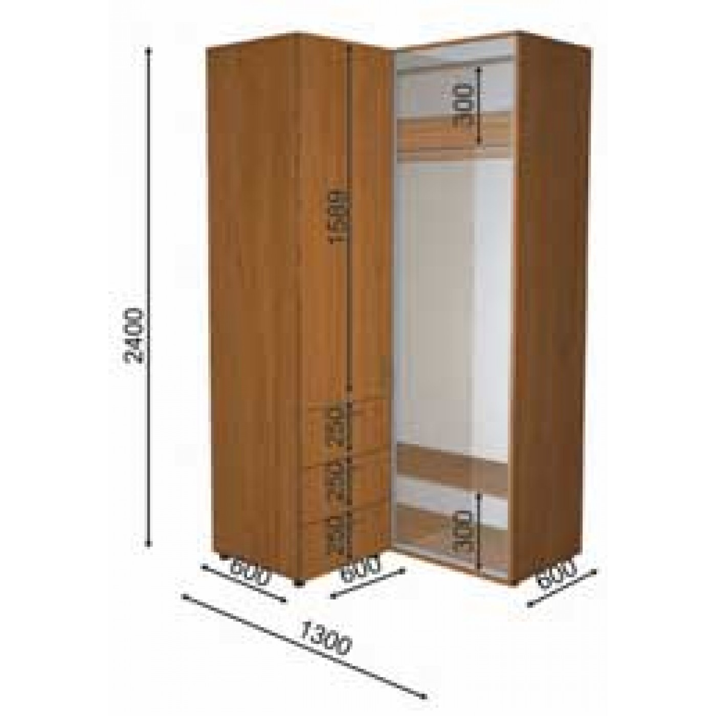 Шафа-купе з Пеналом П2 2400