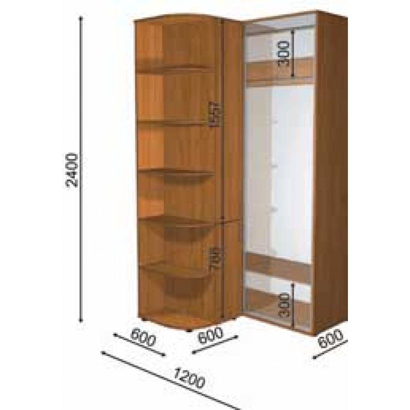 Шафа-купе з Пеналом П4 2400