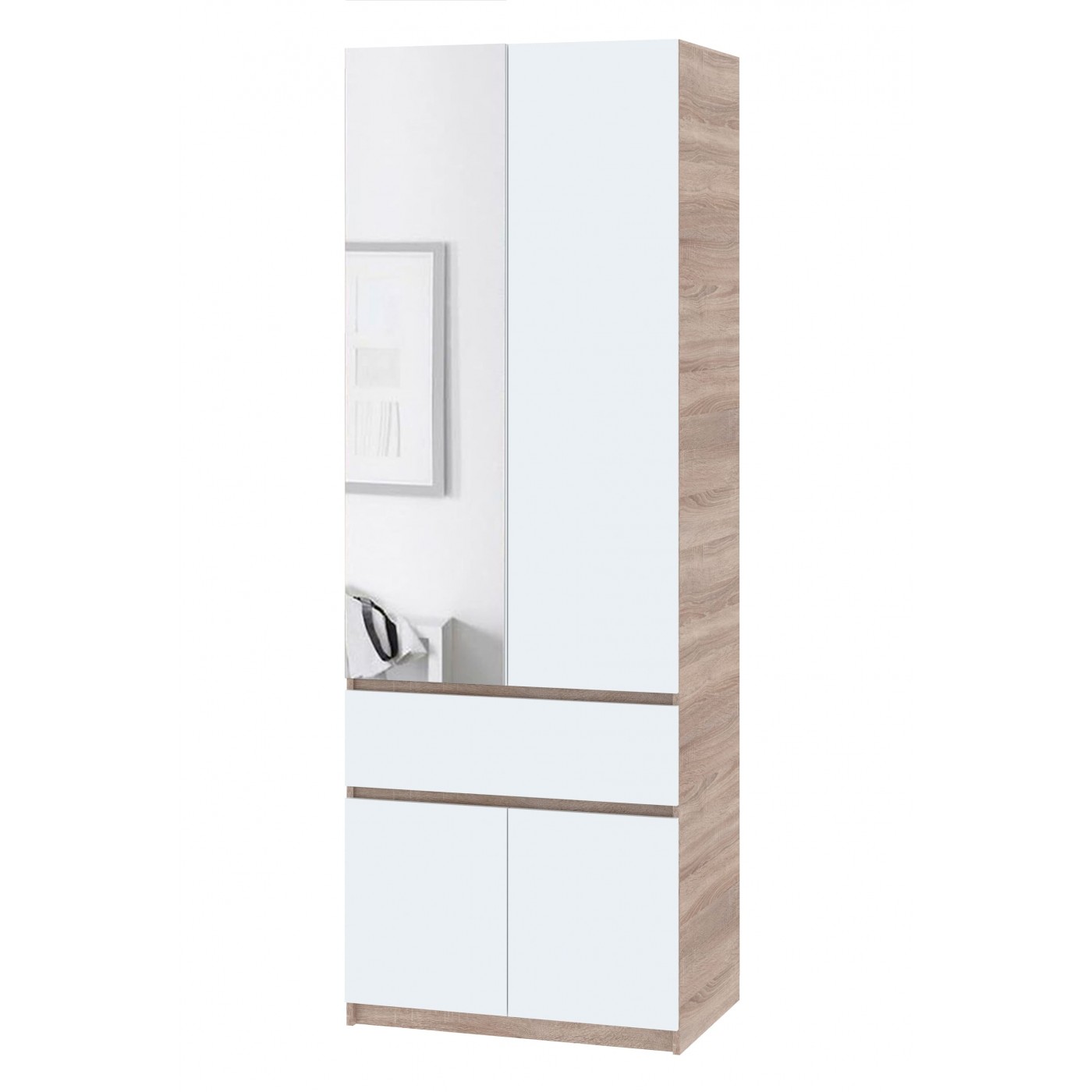 Брайт шкаф с зеркалом 800