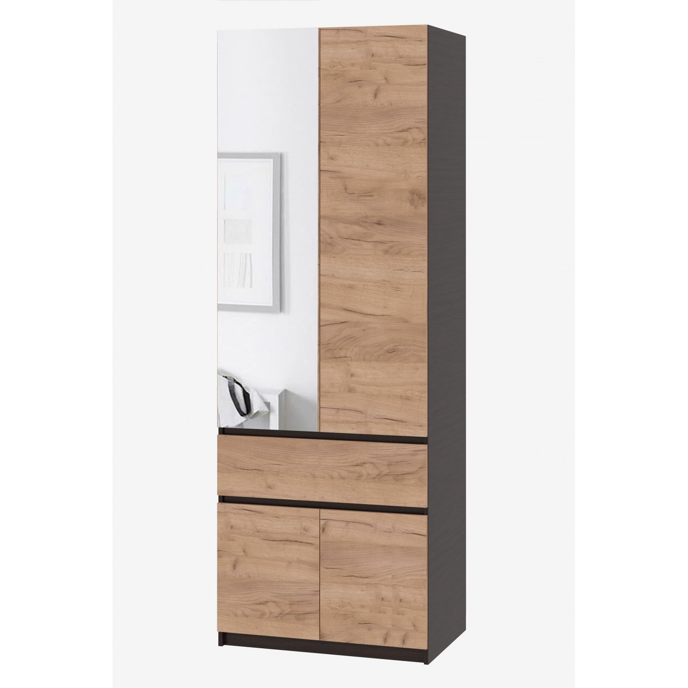 Брайт шкаф с зеркалом 800