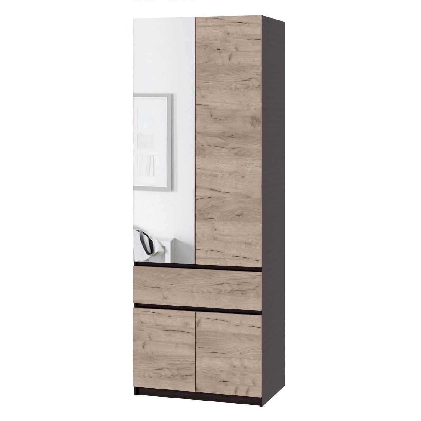 Брайт шкаф с зеркалом 800