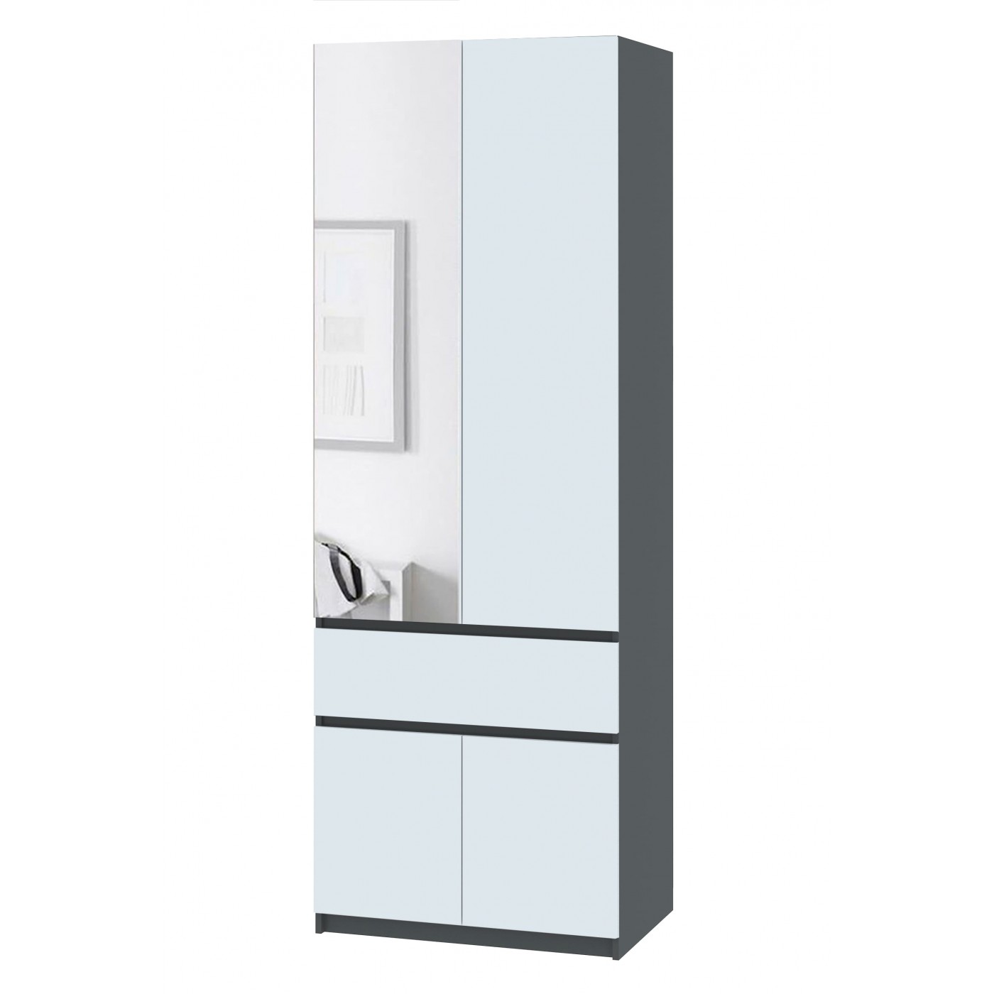 Брайт шкаф с зеркалом 800