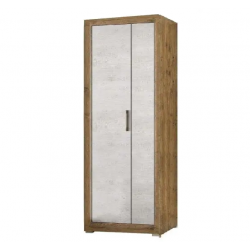 Парма Шкаф 680 2Д дуб април / бетон индастри