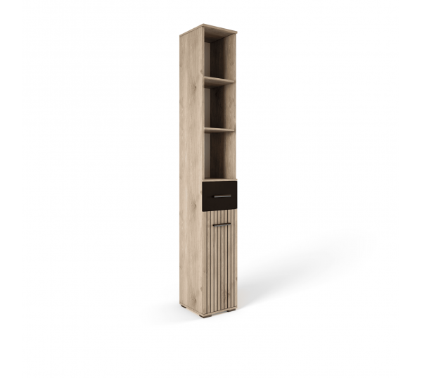 Пенал Амбре (дуб белый/черный) NEW!