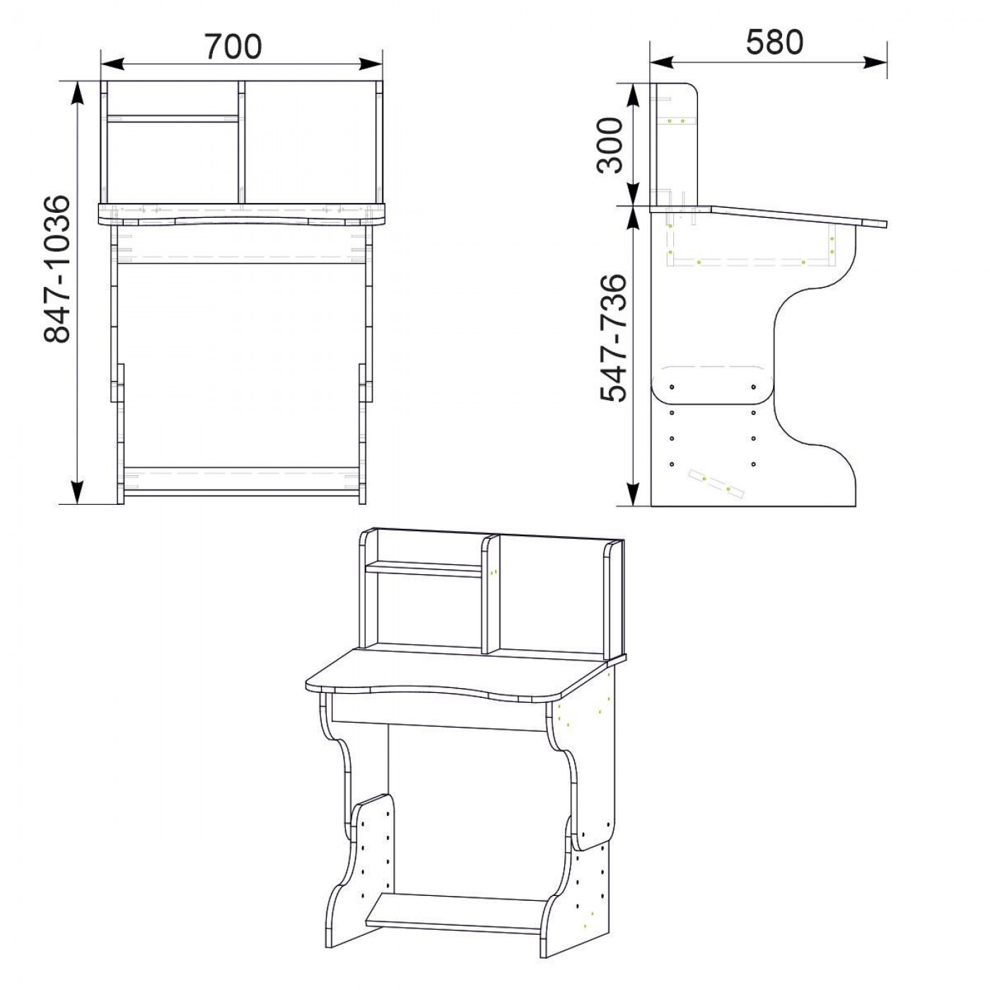 Стол письменный Малыш-2