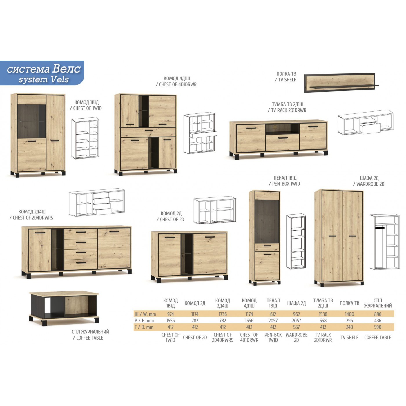 Велс Стол журнальный