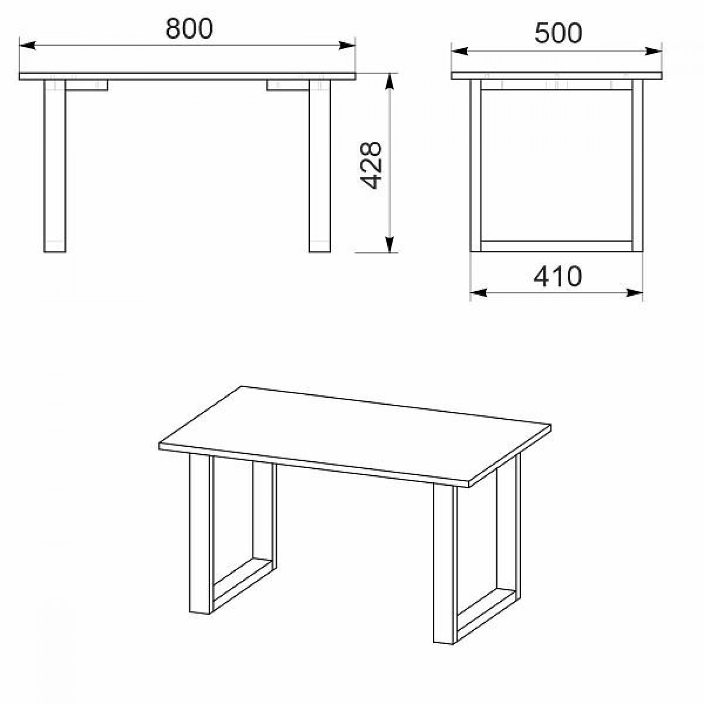 Стіл журнальний Лофт-1