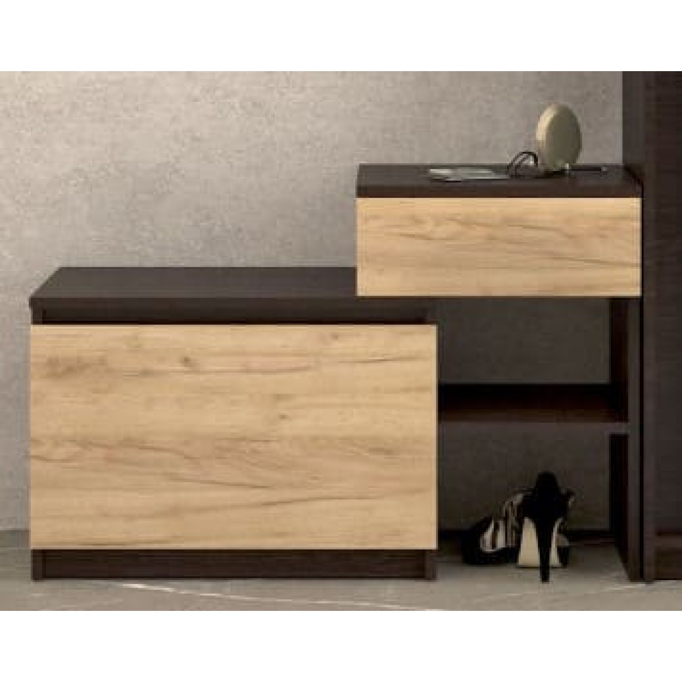 Брайт тумба для обуви с ящиком 900