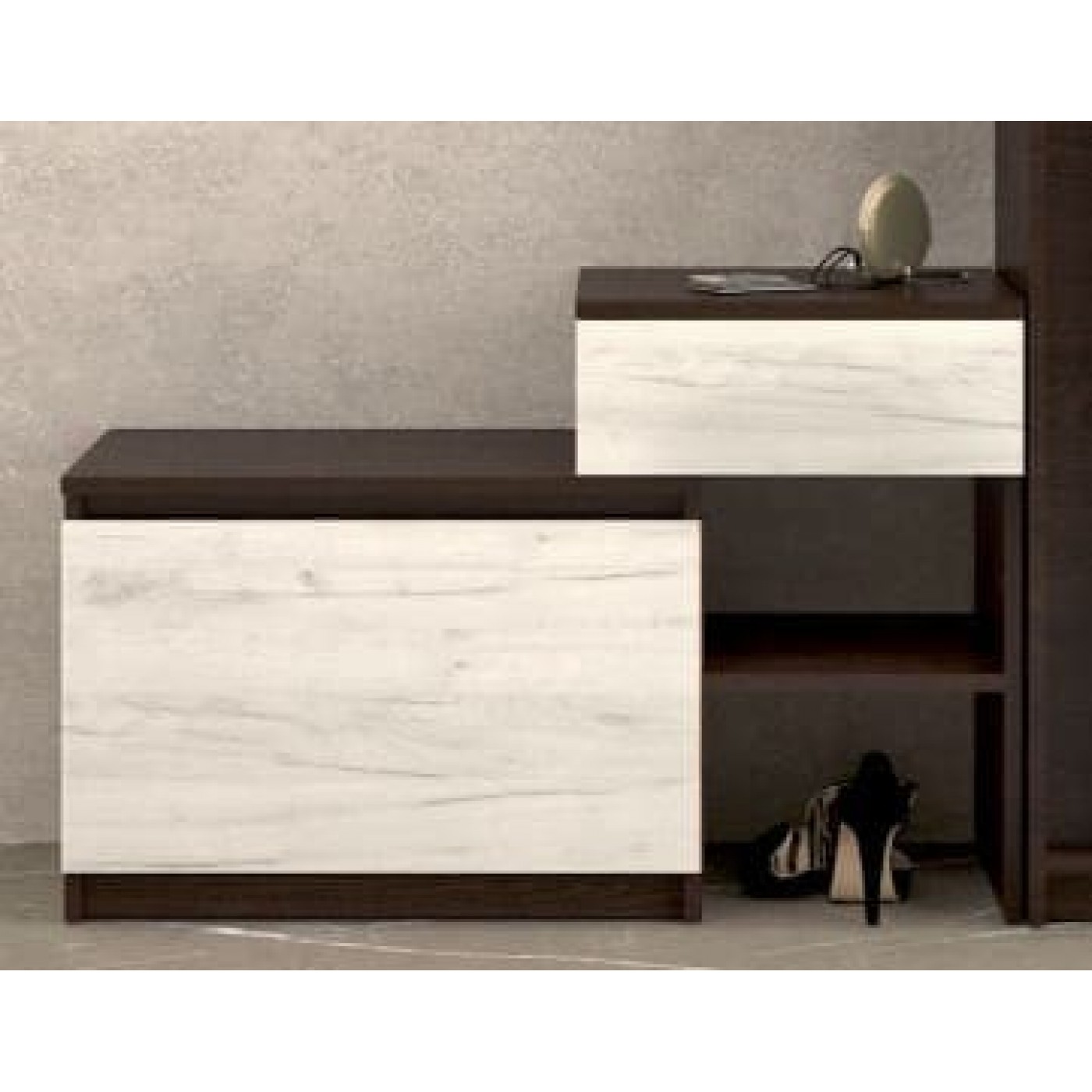 Брайт тумба для обуви с ящиком 900