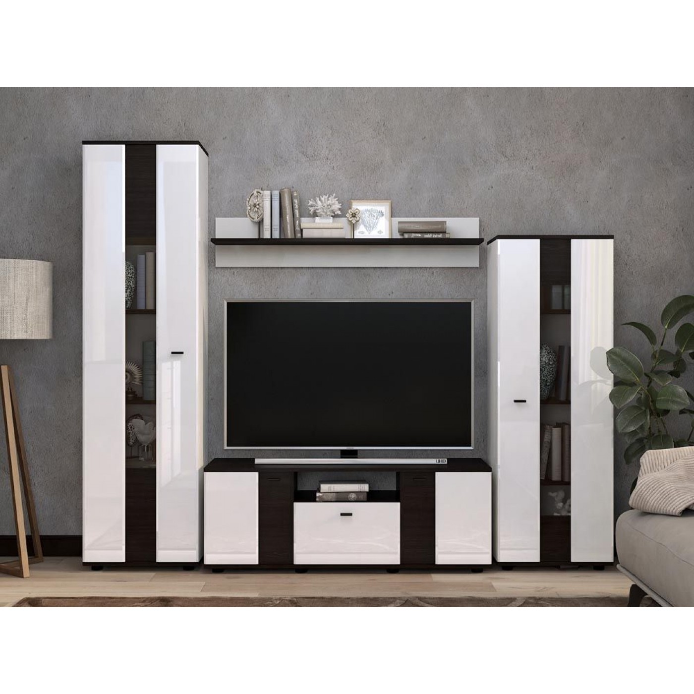 Марс МДФ тумба ТВ 1350