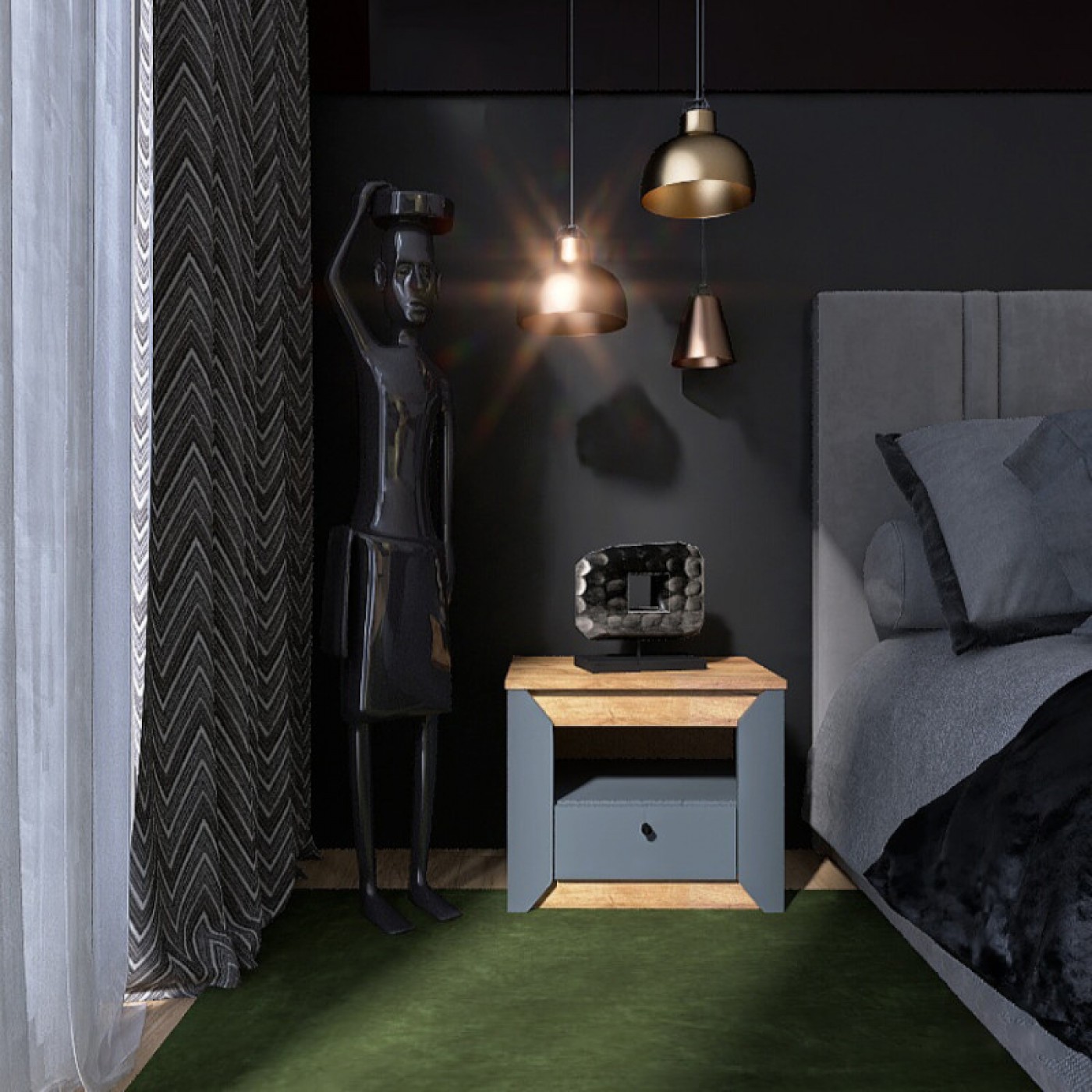 НОРДИК Тумба прикроватная 500