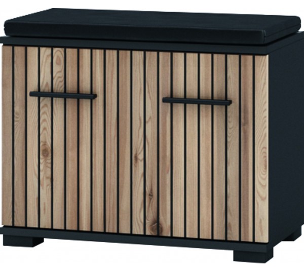 Тумба Амбре  (дуб артизан/антрацит)