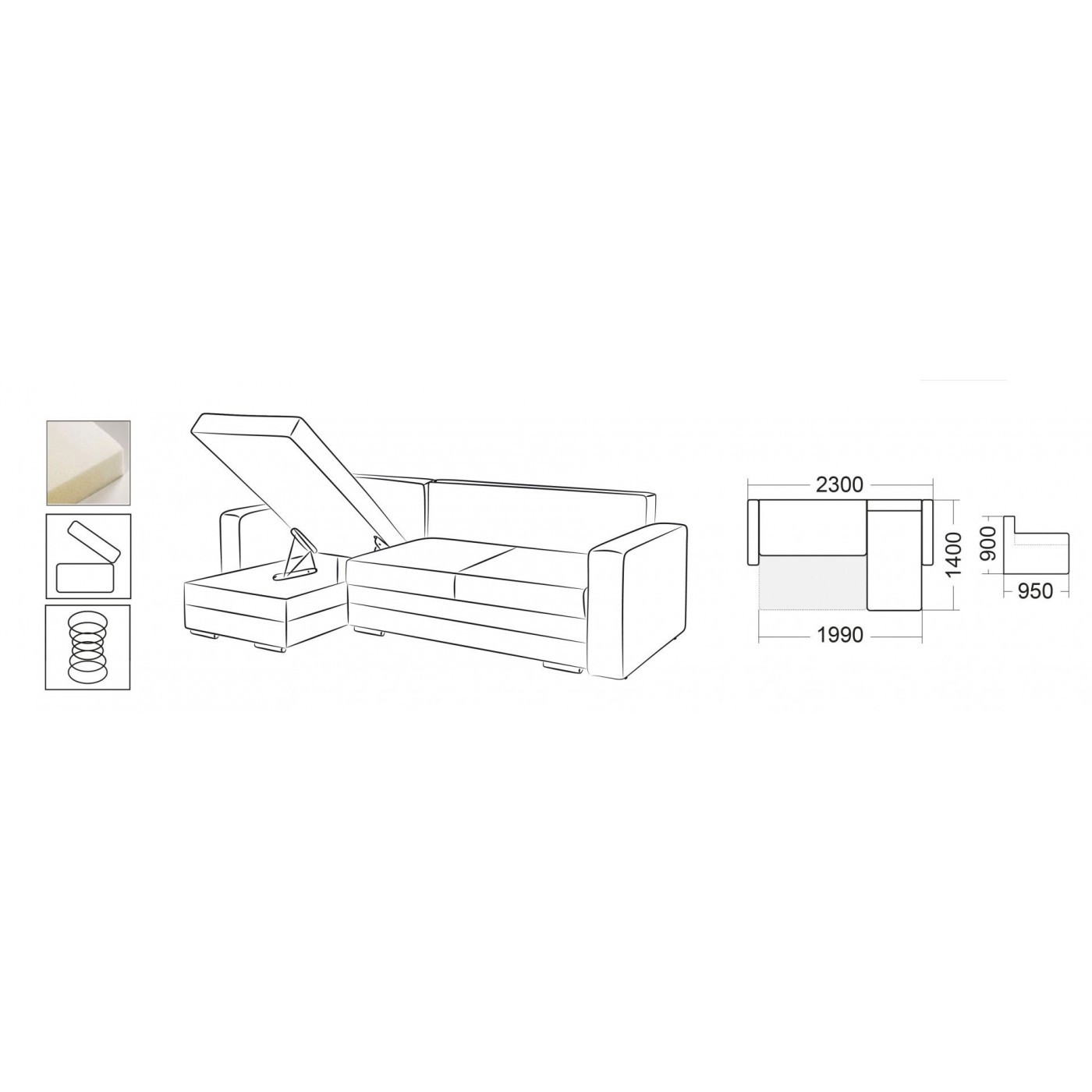 ДИВАН КУТОВИЙ Вінцент