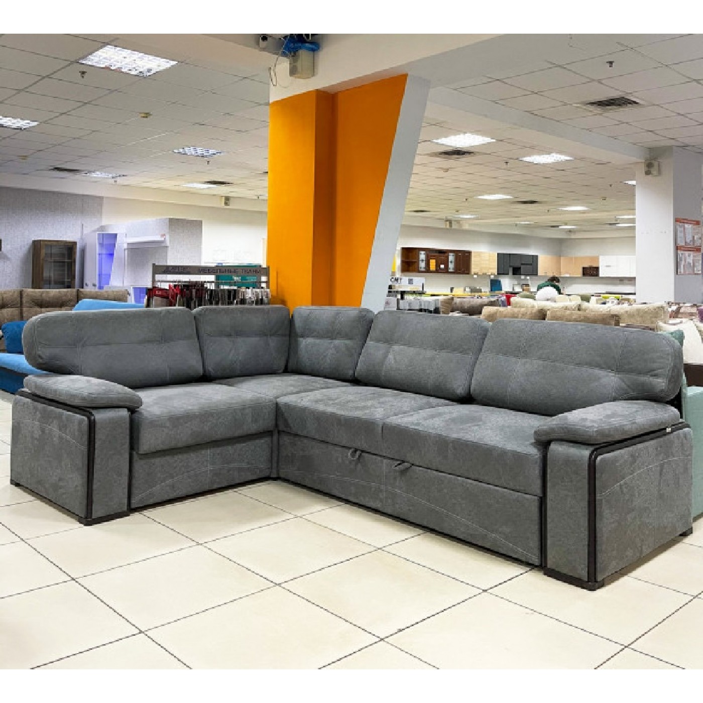 Кутовий диван Магнат-Дельфін на пружинному блоці