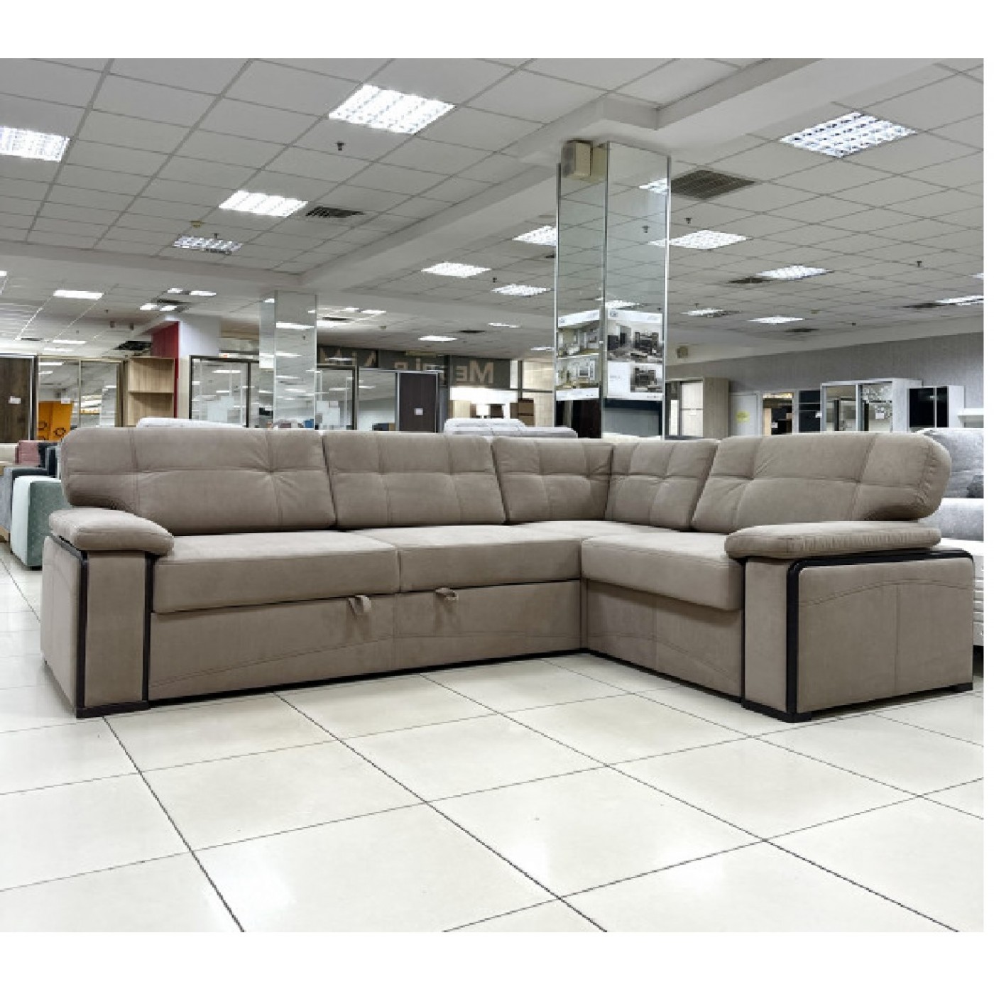 Кутовий диван Магнат-Дельфін на пружинному блоці