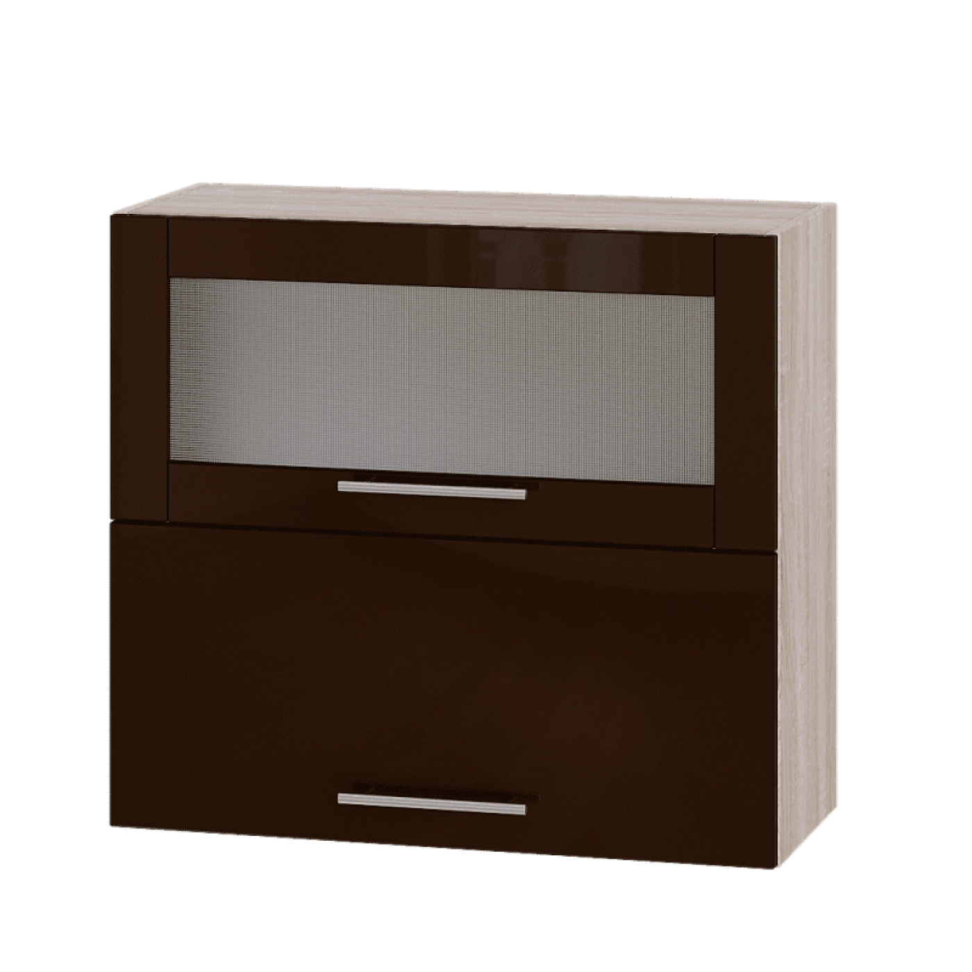 Кухня МОДЕРН ВВГ14-800 Верх 800 горизонт витрина+фасад гл. высота 720