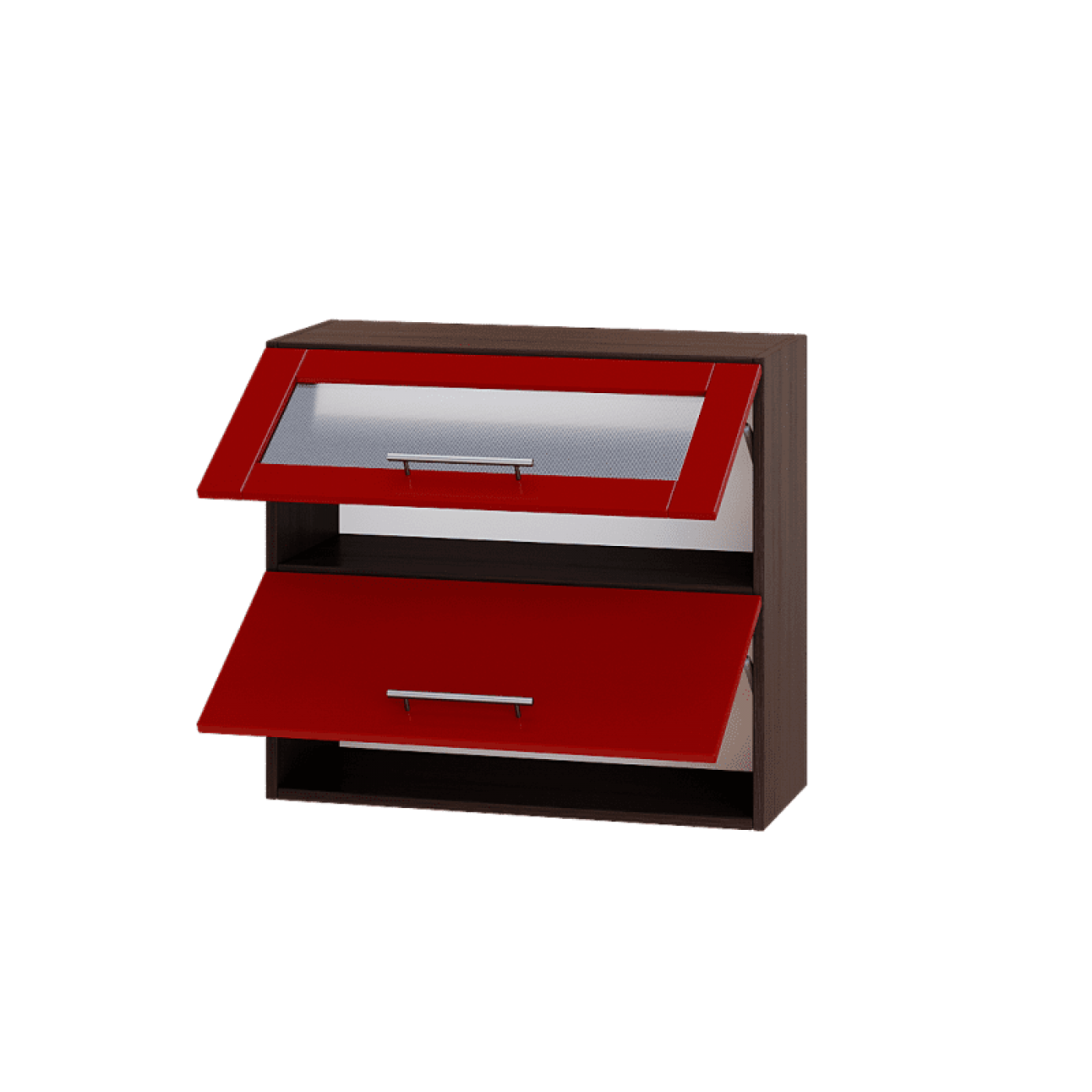 Кухня МОДЕРН ВВГ14-800 Верх 800 горизонт витрина+фасад гл. высота 720