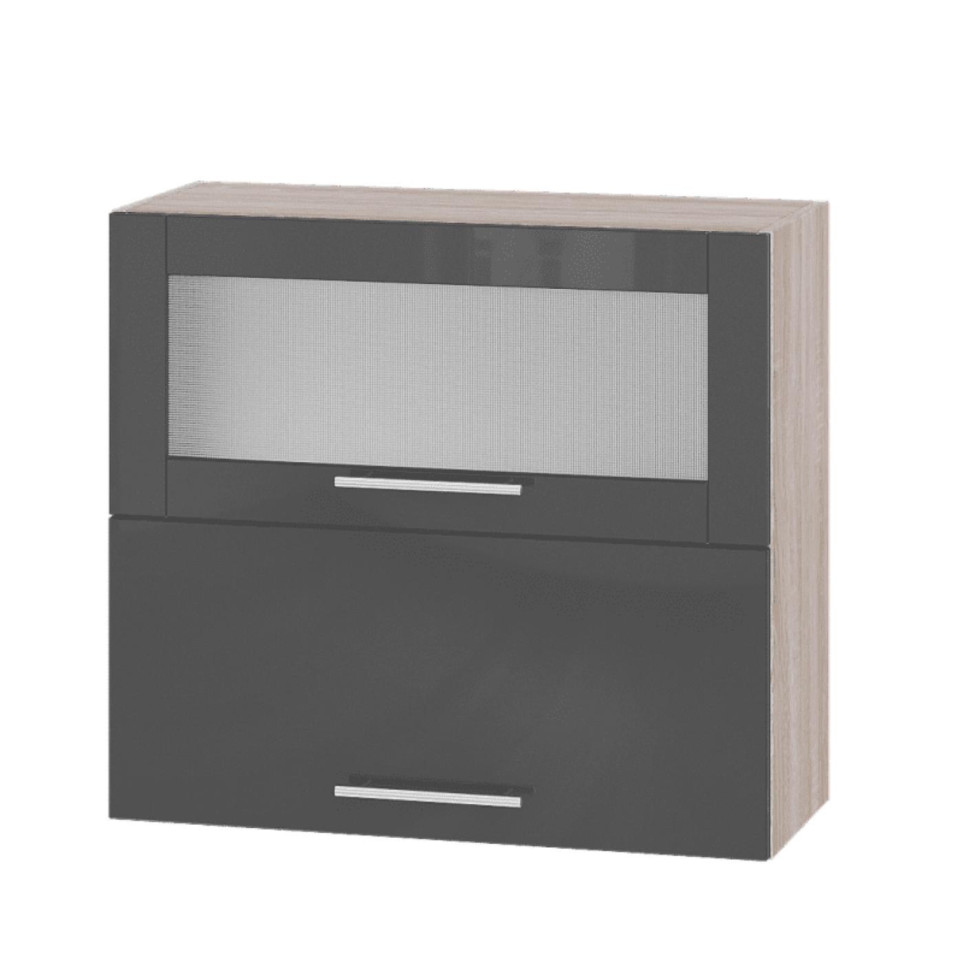 Кухня МОДЕРН ВВГ14-800 Верх 800 горизонт витрина+фасад гл. высота 720