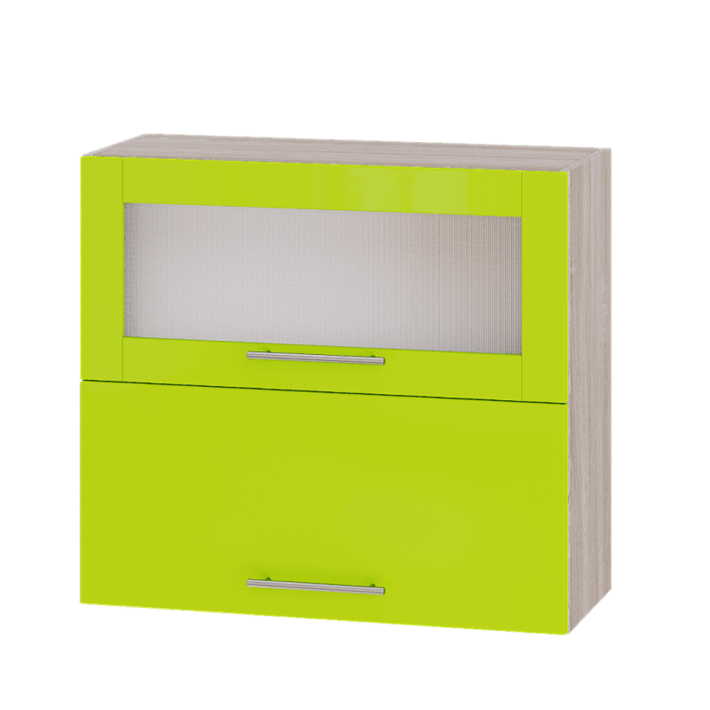 Кухня МОДЕРН ВВГ14-800 Верх 800 горизонт витрина+фасад гл. высота 720