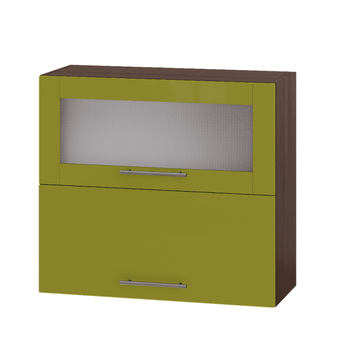 Кухня МОДЕРН ВВГ14-800 Верх 800 горизонт витрина+фасад гл. высота 720