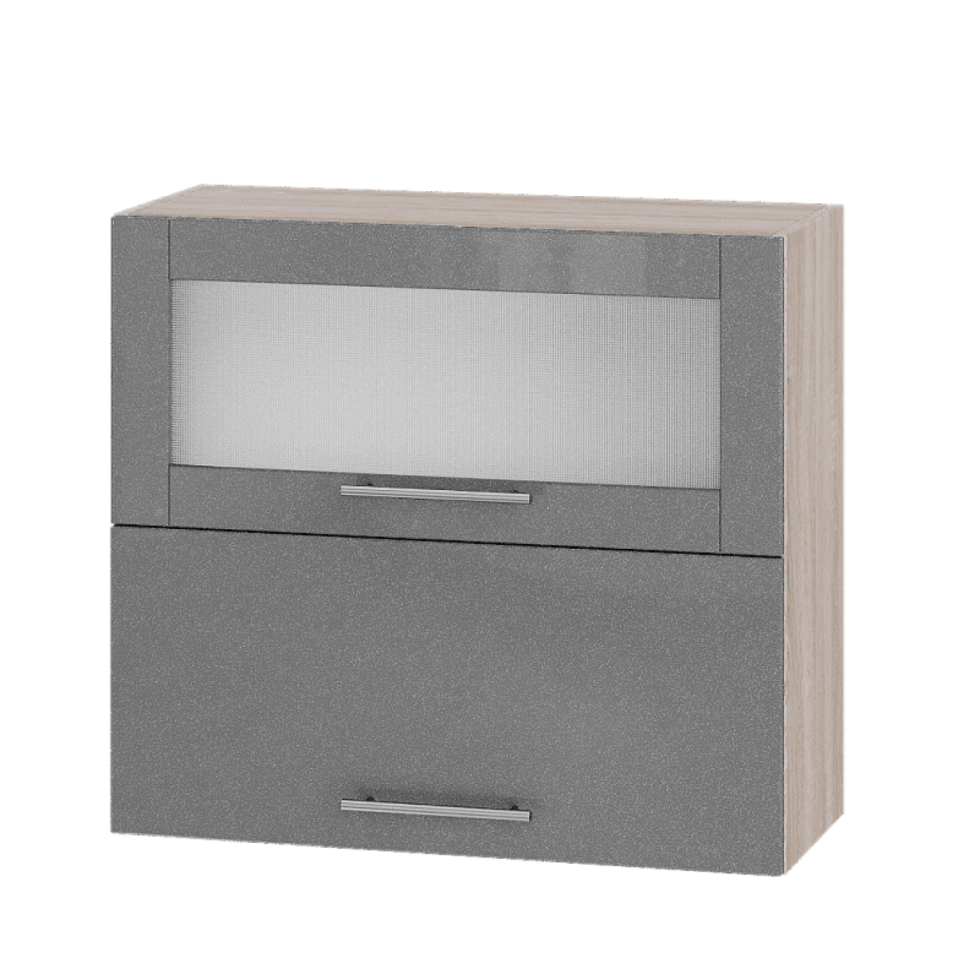 Кухня МОДЕРН ВВГ14-800 Верх 800 горизонт витрина+фасад гл. высота 720