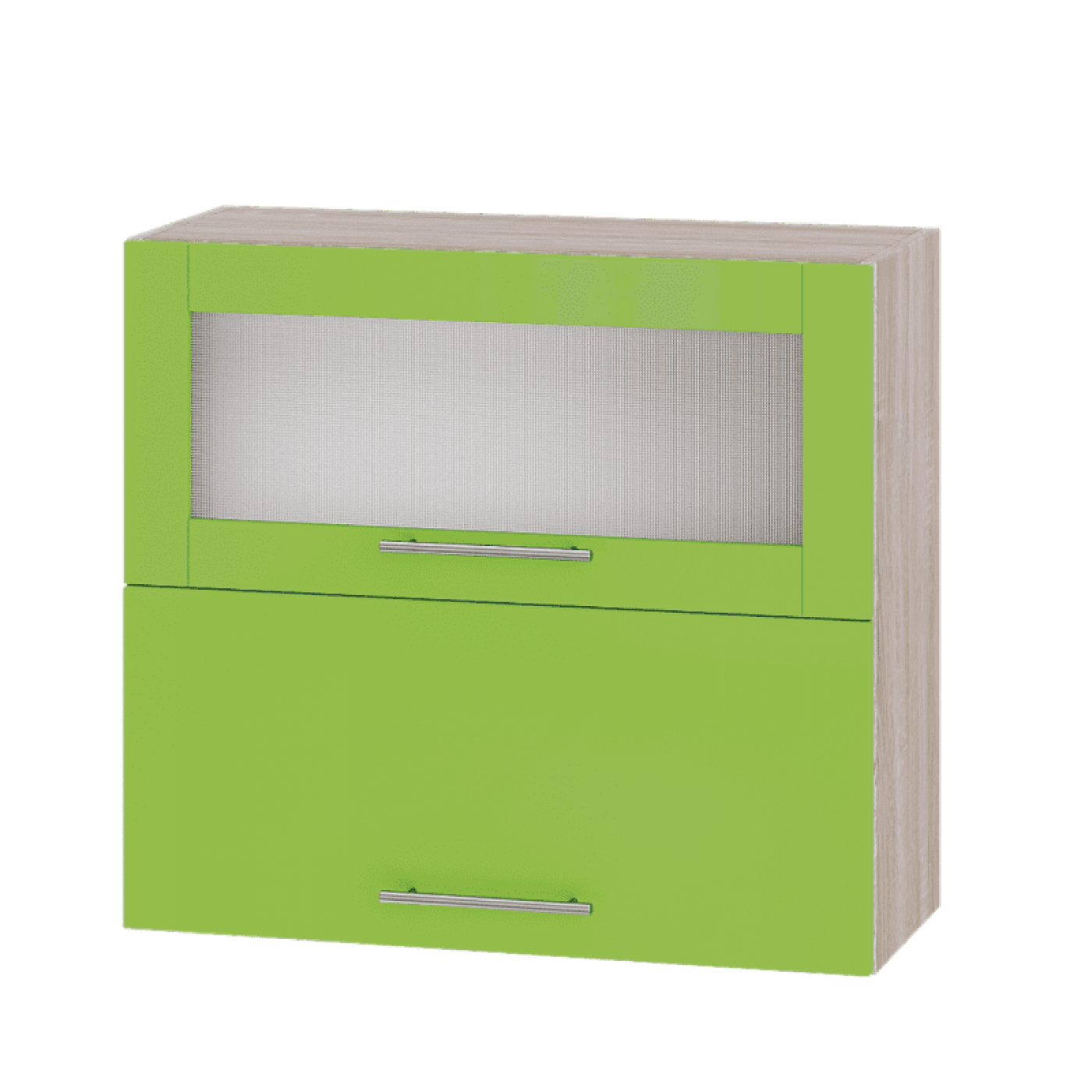 Кухня МОДЕРН ВВГ14-800 Верх 800 горизонт витрина+фасад гл. высота 720