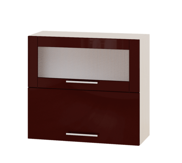 Кухня МОДЕРН ВВГ14-800 Верх 800 горизонт витрина+фасад гл. высота 720