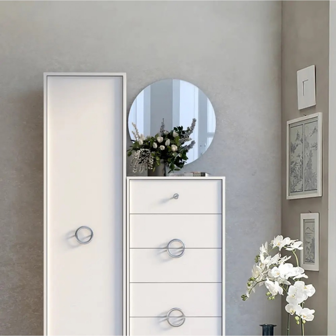 Нимфа зеркало круглое D600