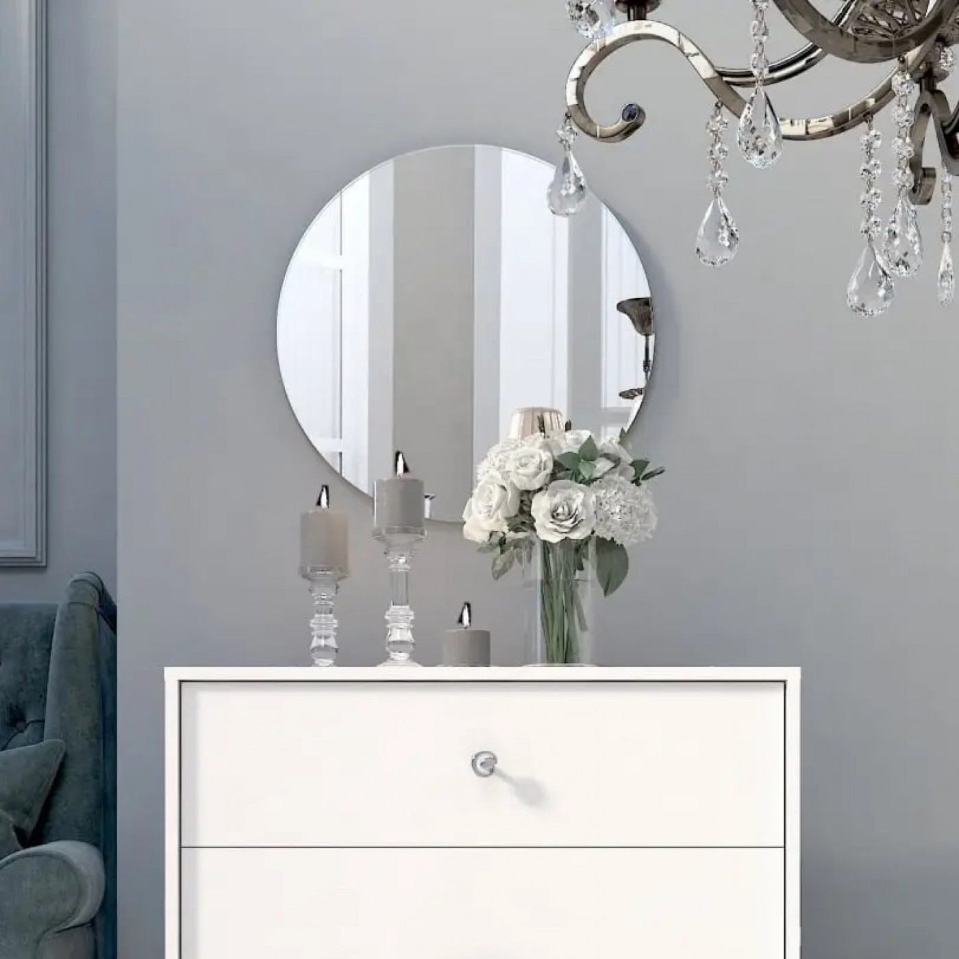 Нимфа зеркало круглое D600