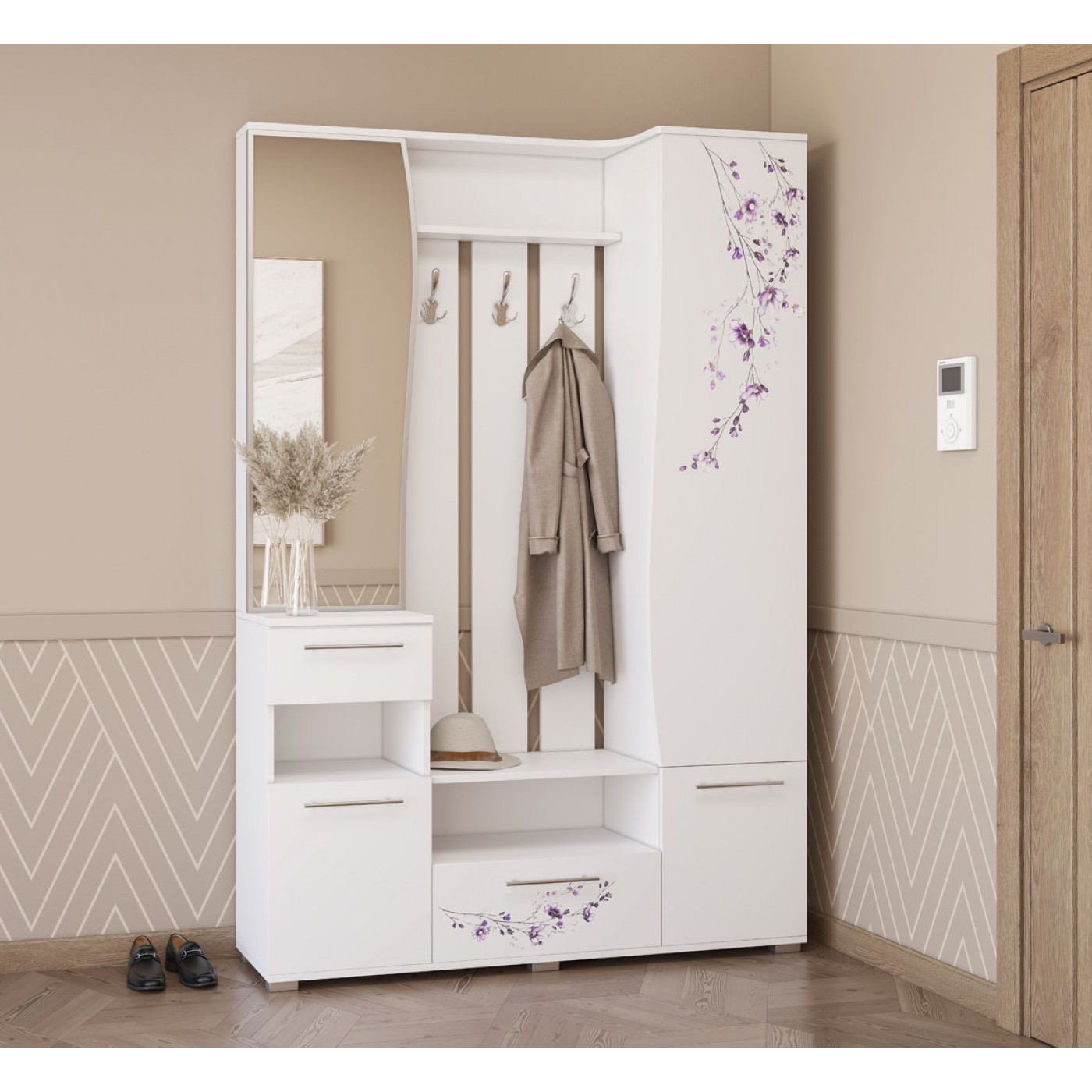 Прихожая Эвита (морское дерево винтаж/ пепельный)