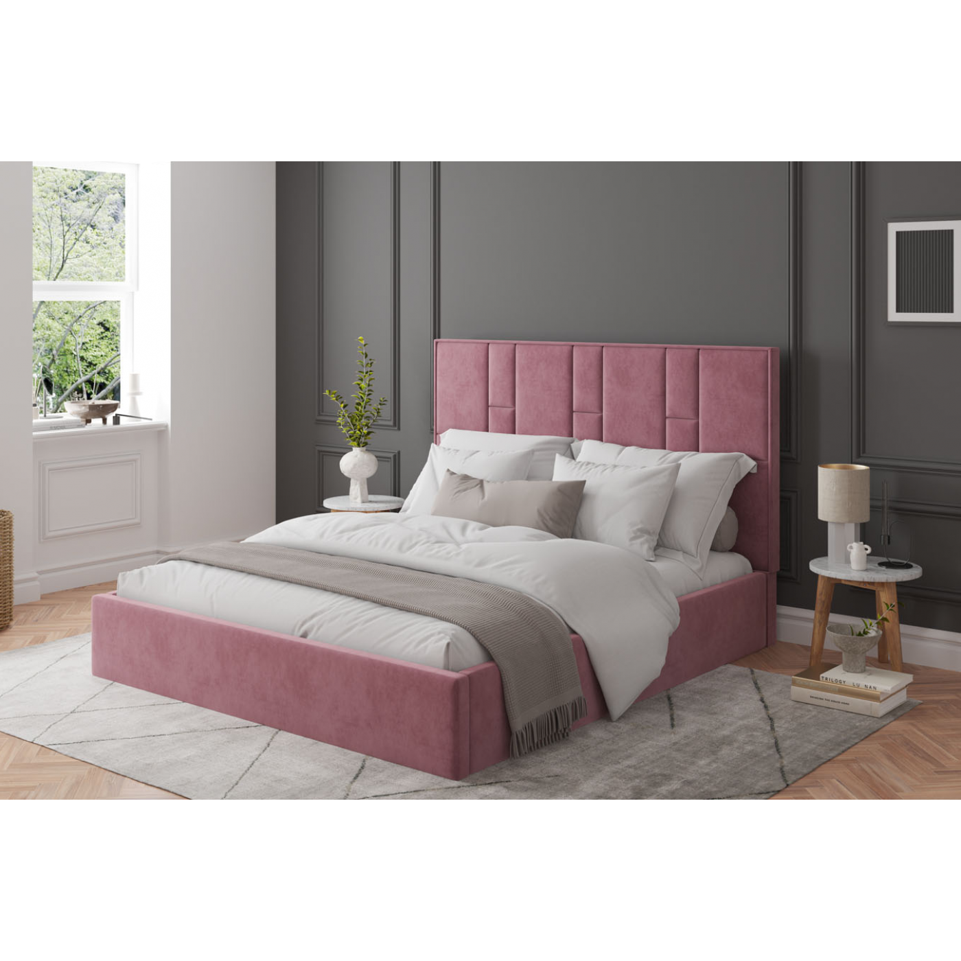 Мягкая 2-сп кровать Саманта 1 без під. мех