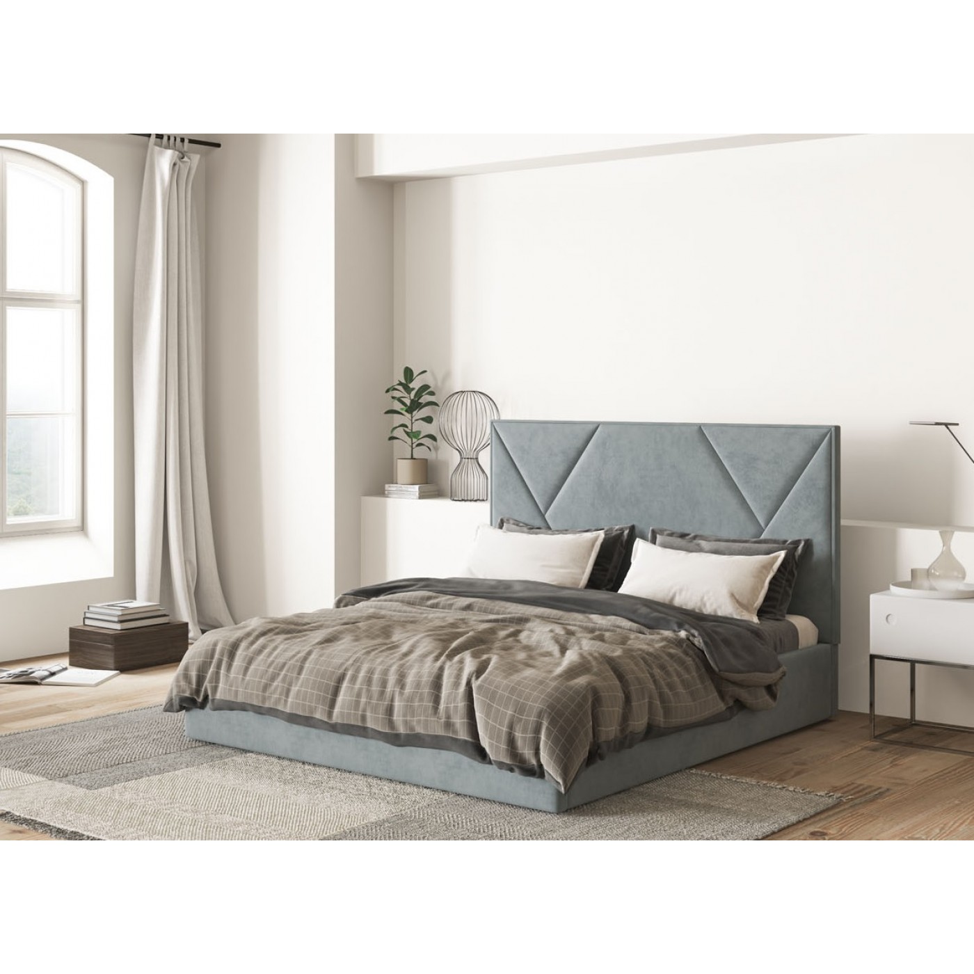 Мягкая 2-сп кровать Саманта 2 без під. Мех