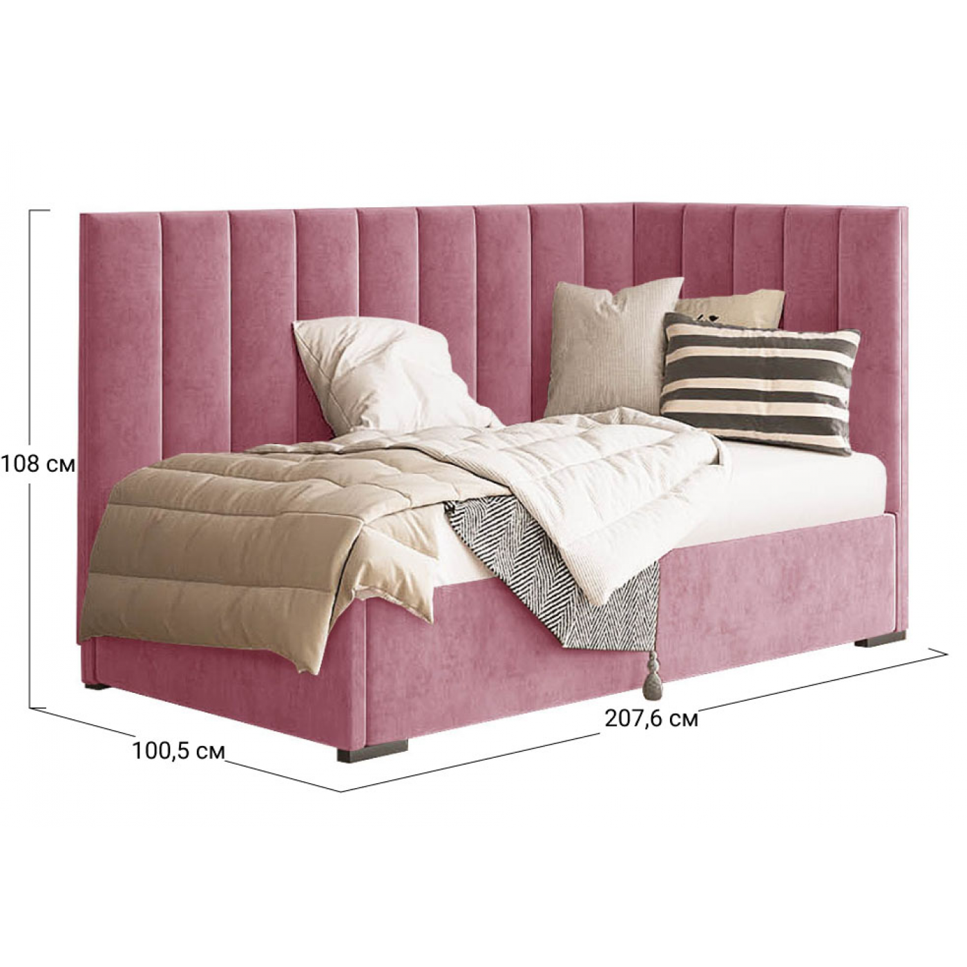 Кровать 1-сп Саманта 4 без під. Мех