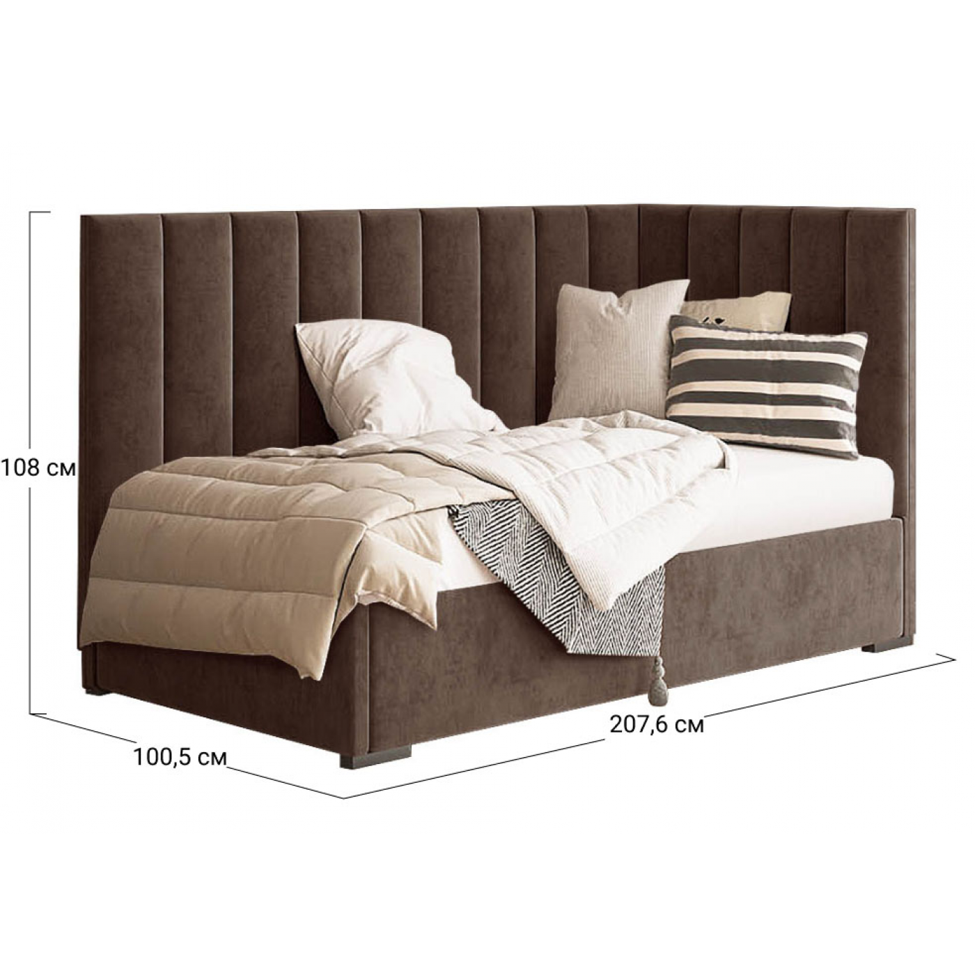 Кровать 1-сп Саманта 4 без під. Мех