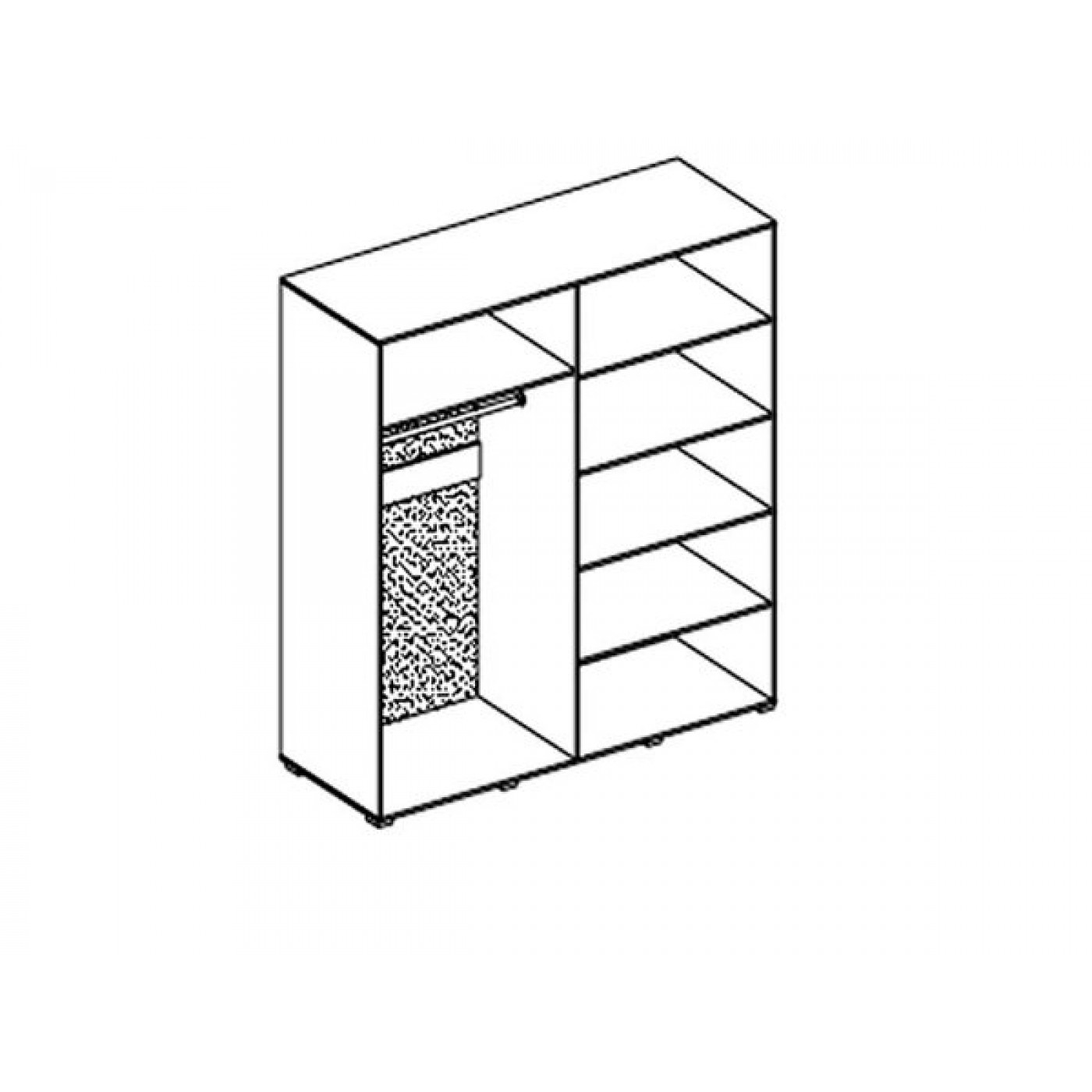 Бьянко Шкаф 3Д
