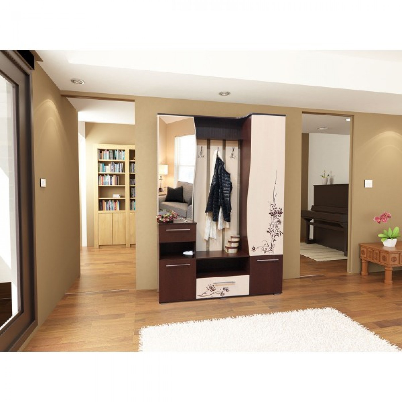 Прихожая Эвита (морское дерево винтаж/ пепельный)