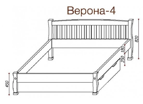 Кровать Верона-4 без ящиков