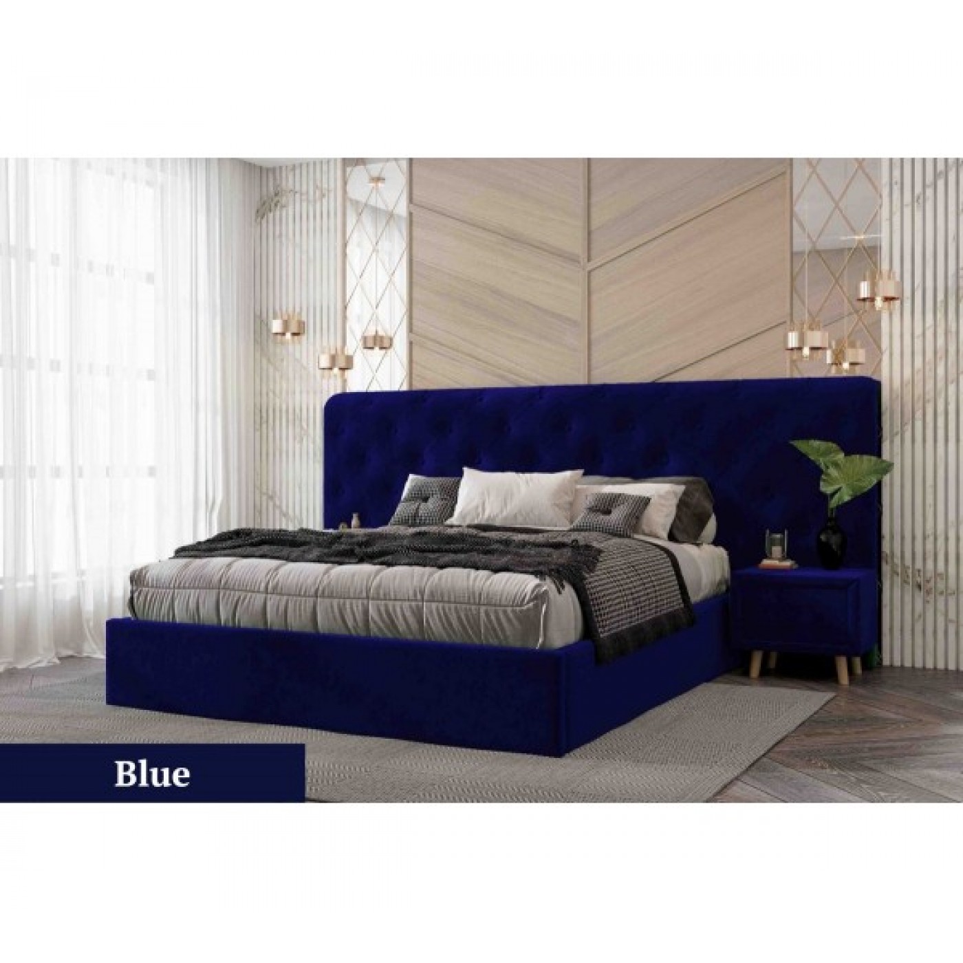 ЛІЖКО 2-х спальні Оскар / Oscar PLUS + хутро +2 тумби