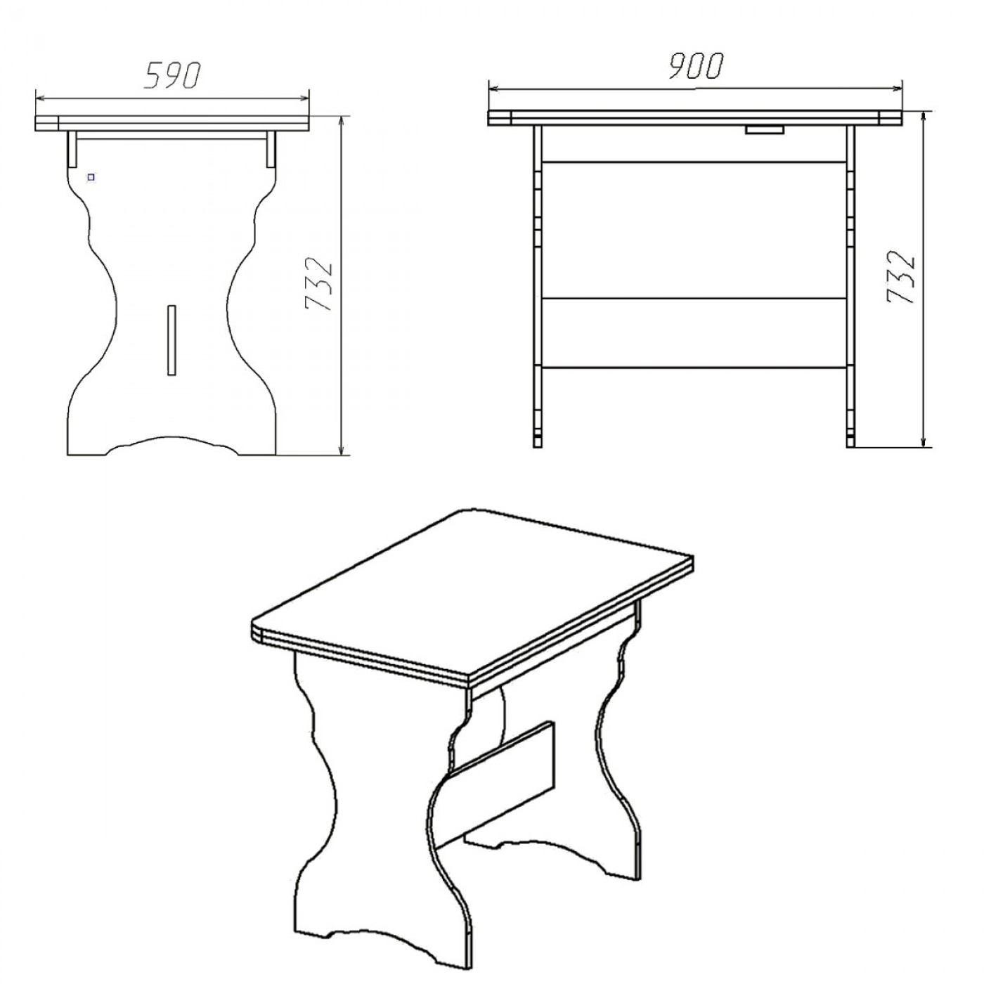 Кухонный стол КС-3
